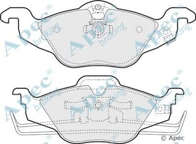 APEC BRAKING pad1022 -  Комплект тормозных колодок, дисковый тормоз